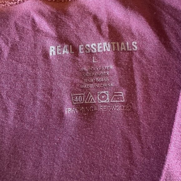 Essentials Women Size Large Casual Burgundy T-Shirt Dress - Picture 3 of 5